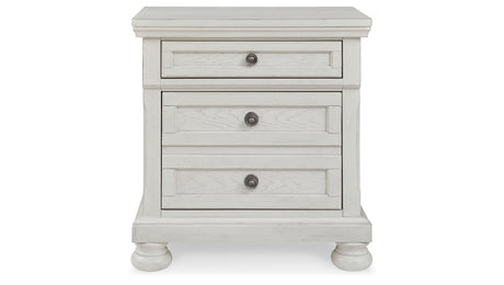 Robbinsdale Antique White King Storage Bed and 2 Nightstands from Ashley Furniture - Luna Furniture