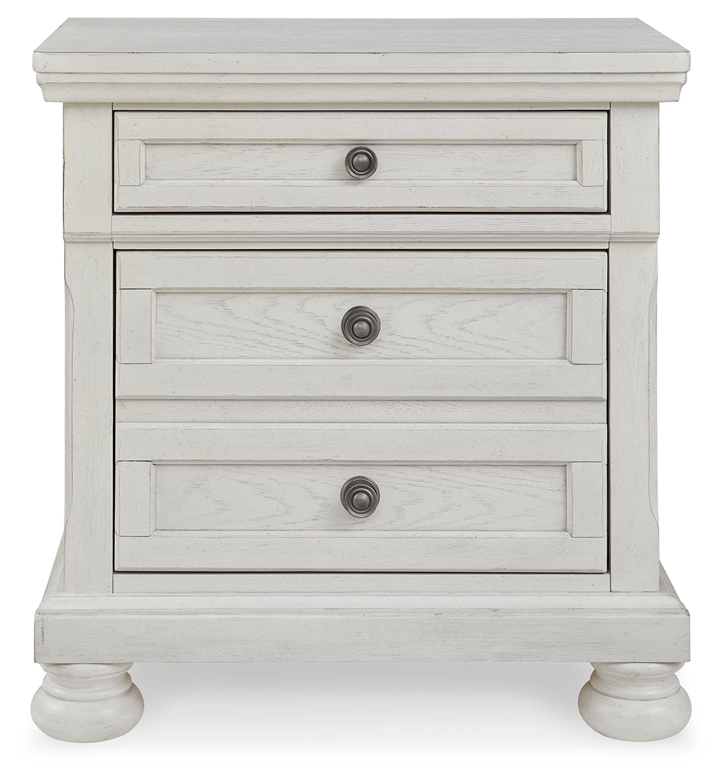 Robbinsdale Antique White Queen Storage Bed, Dresser, Mirror and Nightstand from Ashley Furniture - Luna Furniture