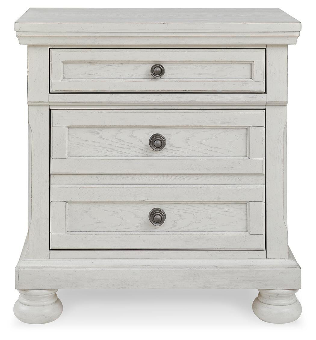 Robbinsdale Antique White Nightstand from Ashley Furniture - Luna Furniture