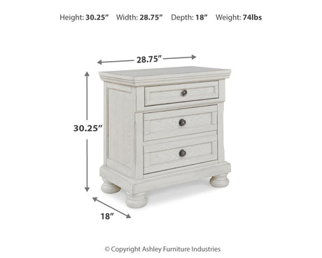 Robbinsdale Antique White Sleigh Storage Platform Bedroom Set from Ashley Furniture - Luna Furniture