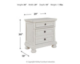 Robbinsdale Antique White Nightstand from Ashley Furniture - Luna Furniture