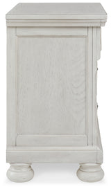 Robbinsdale Antique White Queen Storage Bed, Dresser, Mirror and Nightstand from Ashley Furniture - Luna Furniture