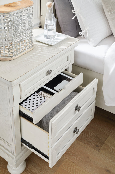 Robbinsdale Antique White Nightstand from Ashley Furniture - Luna Furniture