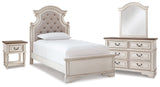 Realyn Chipped White Upholstered Youth Panel Bedroom Set from Ashley - Luna Furniture