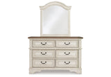 Realyn Two-tone Full Panel Bed, Dresser, Mirror and Nightstand from Ashley - Luna Furniture