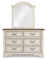Realyn Chipped White Dresser and Mirror from Ashley Furniture - Luna Furniture