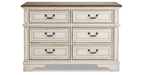 Realyn Two-tone King Panel Bed, Dresser and 2 Nightstands from Ashley Furniture - Luna Furniture