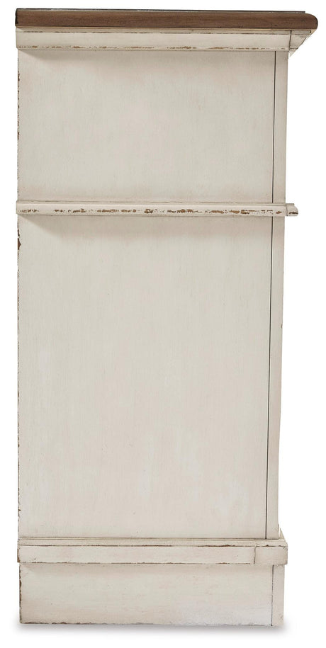 Realyn Chipped White Dresser and Mirror from Ashley Furniture - Luna Furniture