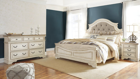 Realyn Two-tone King Bed, Dresser and 2 Nightstands from Ashley - Luna Furniture