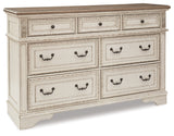 Realyn Full Upholstered Panel Bed and Dresser from Ashley - Luna Furniture