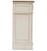 Realyn Chipped WhiteKing Sleigh Bed, Dresser and 2 Nightstands from Ashley Furniture - Luna Furniture