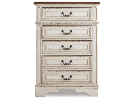 Realyn Full Panel Bed, Dresser, Mirror, Chest and Nightstand from Ashley - Luna Furniture