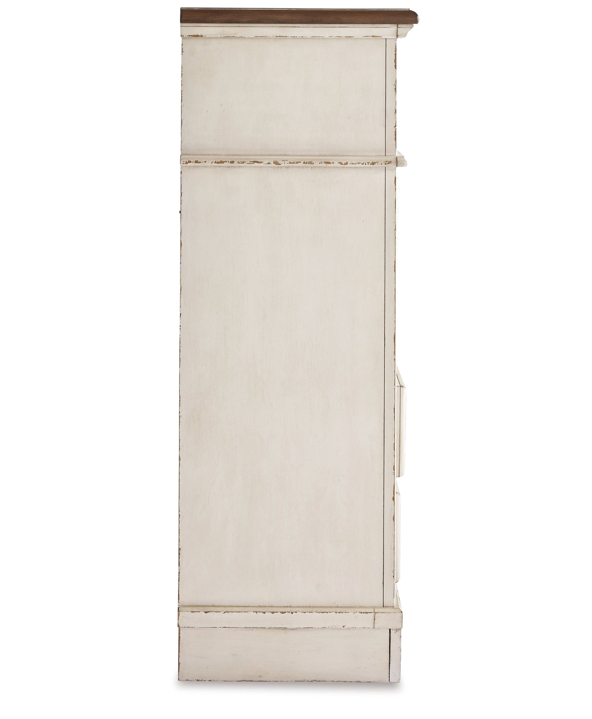 Realyn Two-tone Queen Panel Bed, Dresser, Mirror, Chest and Nightstand from Ashley Furniture - Luna Furniture