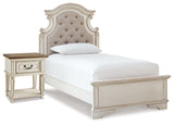 Realyn Chipped White Upholstered Youth Panel Bedroom Set from Ashley - Luna Furniture