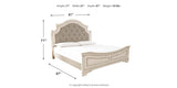 Realyn Two-tone California King Panel Bed, Dresser, Mirror and Nightstand from Ashley - Luna Furniture