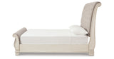 Realyn Chipped WhiteKing Sleigh Bed, Dresser and 2 Nightstands from Ashley Furniture - Luna Furniture