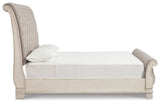 Realyn Chipped WhiteKing Sleigh Bed, Dresser and 2 Nightstands from Ashley Furniture - Luna Furniture