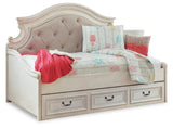 Realyn Chipped White Twin Daybed with 1 Large Storage Drawer from Ashley - Luna Furniture