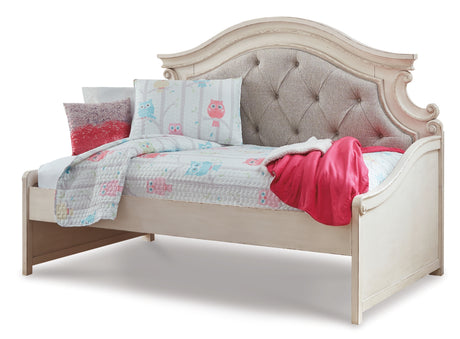 Realyn Chipped White Twin Daybed with 1 Large Storage Drawer from Ashley - Luna Furniture