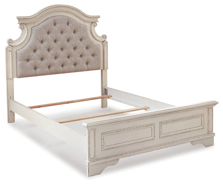 Realyn Full Upholstered Panel Bed and Dresser from Ashley - Luna Furniture