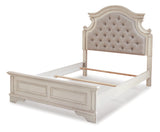 Realyn Chipped White Full Upholstered Panel Bed from Ashley - Luna Furniture