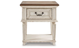 Realyn Chipped White Nightstand from Ashley Furniture - Luna Furniture