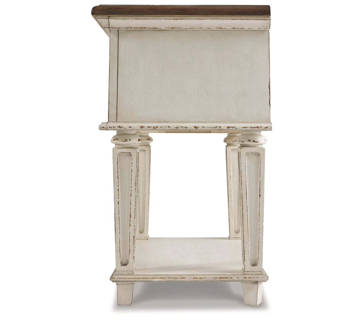 Realyn Two-tone King Panel Bed, Dresser, Mirror and 2 Nightstands from Ashley - Luna Furniture