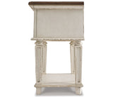 Realyn Two-tone King Panel Bed, Dresser, Mirror and 2 Nightstands from Ashley - Luna Furniture