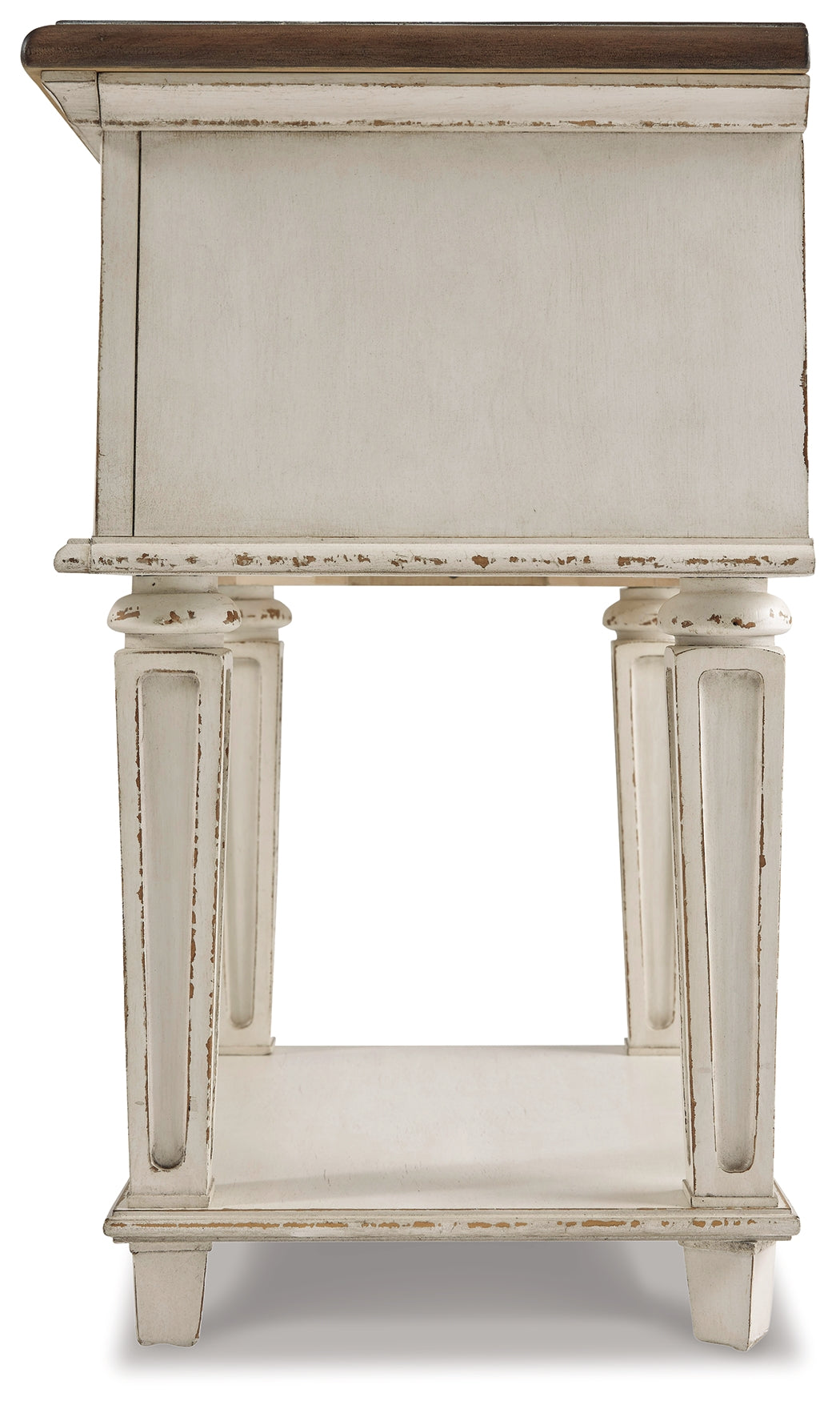 Realyn Two-tone Twin Upholstered Panel Bed and Nightstand from Ashley - Luna Furniture