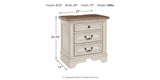 Realyn Antiqued Two Tone Queen Upholstered Storage Bed, Dresser and Nightstand from Ashley Furniture - Luna Furniture