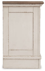 Realyn Chipped White Upholstered Panel Bedroom Set from Ashley - Luna Furniture