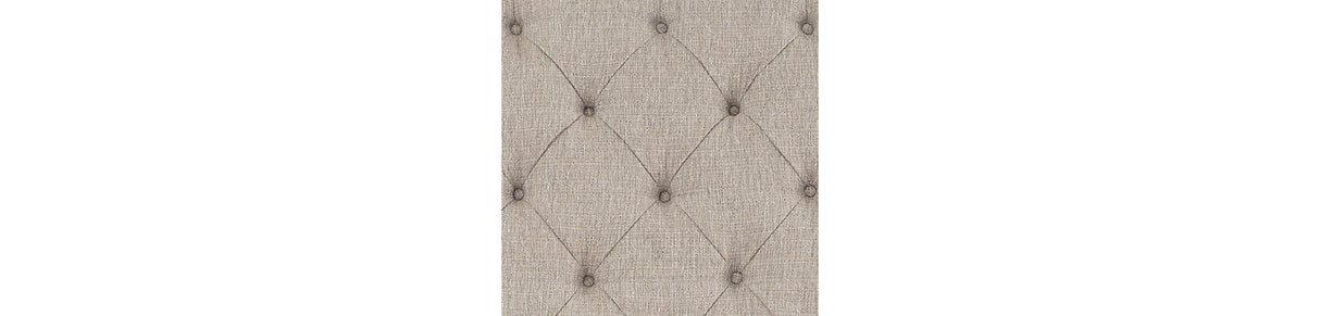 Realyn Chipped White Queen Upholstered Sleigh Bed from Ashley Furniture - Luna Furniture