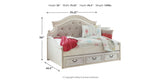 Realyn Chipped White Twin Daybed with 1 Large Storage Drawer from Ashley - Luna Furniture