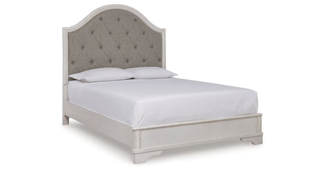 Blendon Rustic Brown Queen Upholstered Panel Bed from Ashley - Luna Furniture