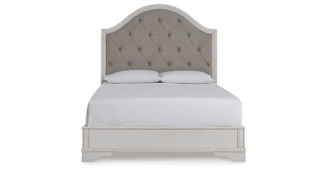 Blendon Rustic Brown Queen Upholstered Panel Bed from Ashley - Luna Furniture