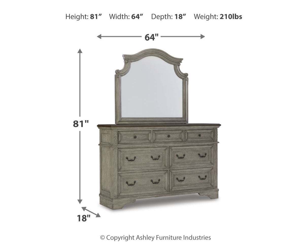 Lodenbay Antique Gray Upholstered Panel Bedroom Set from Ashley - Luna Furniture