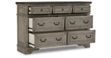 Lodenbay California King Panel Bed with Dresser in Antique Gray from Ashley - Luna Furniture