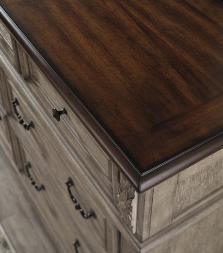 Lodenbay Antique Gray/Brown Dresser and Mirror from Ashley - Luna Furniture