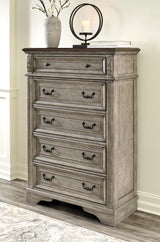 Lodenbay Multi Queen Upholstered Panel Bed, Dresser, Mirror, Chest and 2 Nightstands from Ashley - Luna Furniture