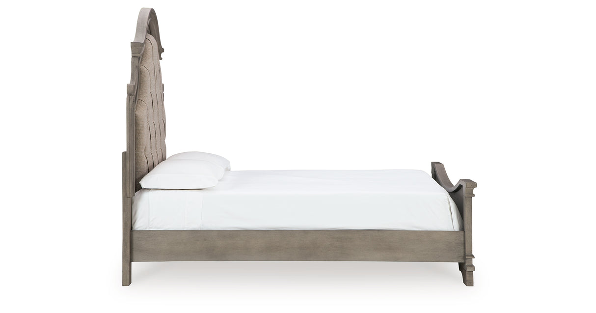 Lodenbay Multi Queen Upholstered Panel Bed, Dresser, Mirror, Chest and 2 Nightstands from Ashley - Luna Furniture