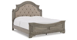 Lodenbay California King Panel Bed with Dresser in Antique Gray from Ashley - Luna Furniture