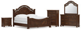 Lavinton King Poster Bed, Dresser, Mirror, Chest and Nightstand from Ashley Furniture - Luna Furniture