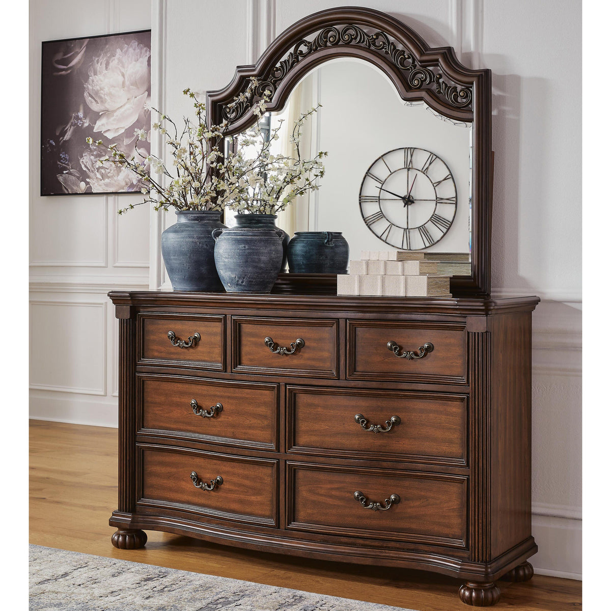 Lavinton Brown Dresser and Mirror from Ashley - Luna Furniture