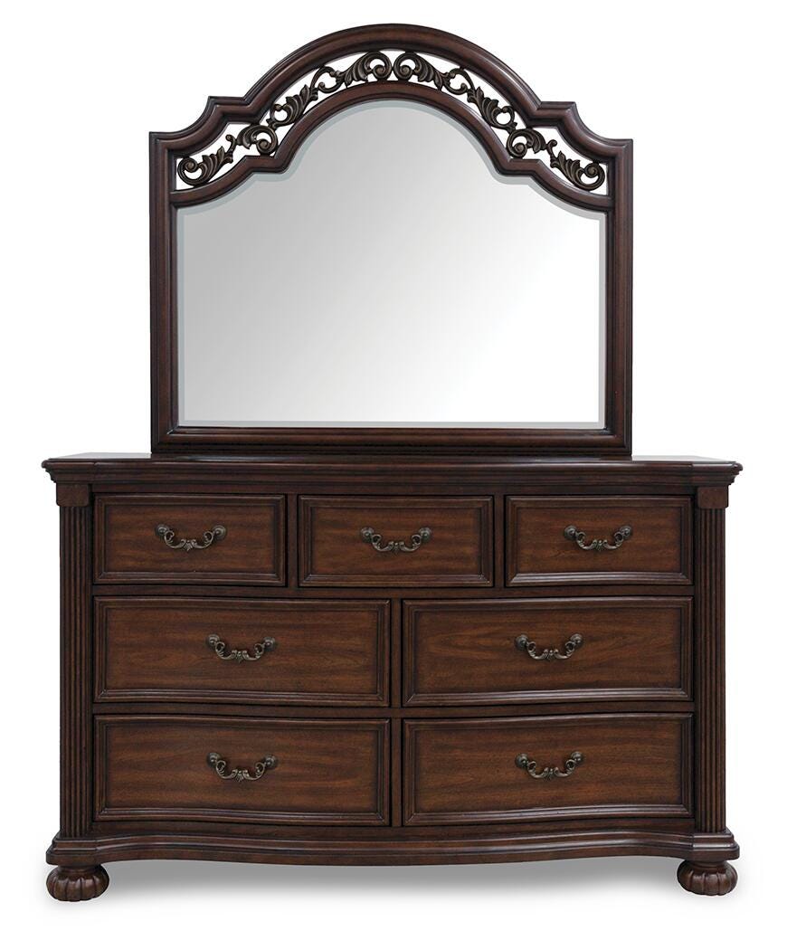 Lavinton Queen Poster Bed, Dresser and Mirror from Ashley Furniture - Luna Furniture