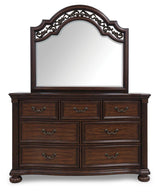 Lavinton Queen Poster Bed, Dresser and Mirror from Ashley Furniture - Luna Furniture