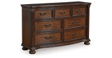 Lavinton California King Poster Bed with Dresser in Brown from Ashley Furniture - Luna Furniture