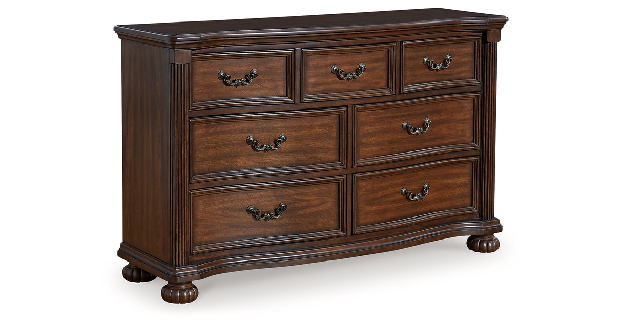 Lavinton King Poster Bed with Dresser in Brown from Ashley Furniture - Luna Furniture