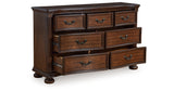 Lavinton King Poster Bed with Dresser in Brown from Ashley Furniture - Luna Furniture