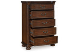 Lavinton King Poster Bed, Dresser, Mirror, Chest and Nightstand from Ashley Furniture - Luna Furniture