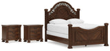 Lavinton Queen Poster Bed and 2 Nightstands from Ashley - Luna Furniture